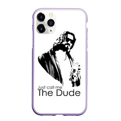 Чехол iPhone 11 Pro матовый Just call me the Dude, цвет: 3D-светло-сиреневый