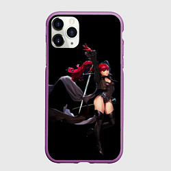 Чехол iPhone 11 Pro матовый Касуми, цвет: 3D-фиолетовый