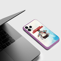 Чехол iPhone 11 Pro матовый Coronavirus, цвет: 3D-фиолетовый — фото 2