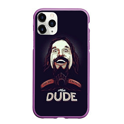 Чехол iPhone 11 Pro матовый Большой Лебовский The Dude, цвет: 3D-фиолетовый