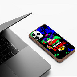 Чехол iPhone 11 Pro матовый Buzz, Базз Brawl Stars, цвет: 3D-коричневый — фото 2