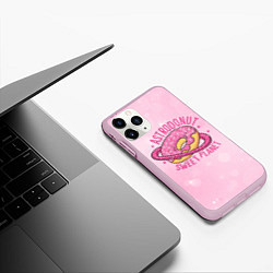 Чехол iPhone 11 Pro матовый Планета Пончик, цвет: 3D-розовый — фото 2