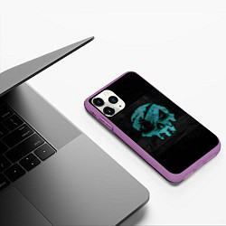 Чехол iPhone 11 Pro матовый Skull of pirate, цвет: 3D-фиолетовый — фото 2