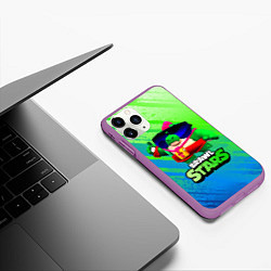 Чехол iPhone 11 Pro матовый Базз Buzz Brawl Stars, цвет: 3D-фиолетовый — фото 2