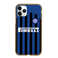 Чехол iPhone 11 Pro матовый INTER MILAN, цвет: 3D-коричневый