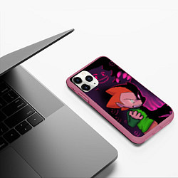 Чехол iPhone 11 Pro матовый Friday Night Funkin FNF, цвет: 3D-малиновый — фото 2