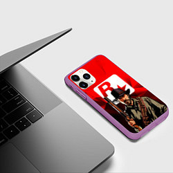 Чехол iPhone 11 Pro матовый ROCK STAR GAME, цвет: 3D-фиолетовый — фото 2