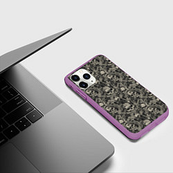 Чехол iPhone 11 Pro матовый Гангстер, цвет: 3D-фиолетовый — фото 2