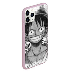 Чехол iPhone 11 Pro матовый Луфи улыбается one piece, цвет: 3D-розовый — фото 2