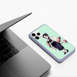 Чехол iPhone 11 Pro матовый Шинобу Кочо, Столб Насекомого, цвет: 3D-светло-сиреневый — фото 2