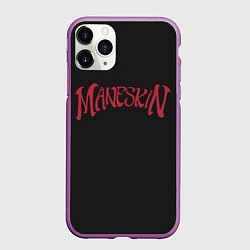 Чехол iPhone 11 Pro матовый Maneskin Inscription, цвет: 3D-фиолетовый