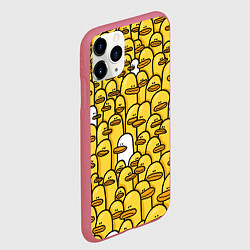 Чехол iPhone 11 Pro матовый Утки, цвет: 3D-малиновый — фото 2