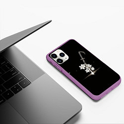 Чехол iPhone 11 Pro матовый Nier - Sword and Flowers, цвет: 3D-фиолетовый — фото 2