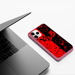 Чехол iPhone 11 Pro матовый Дороро Dororo Logo Z, цвет: 3D-малиновый — фото 2