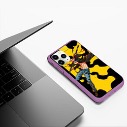 Чехол iPhone 11 Pro матовый Трафальгар Ло из One Piece, цвет: 3D-фиолетовый — фото 2