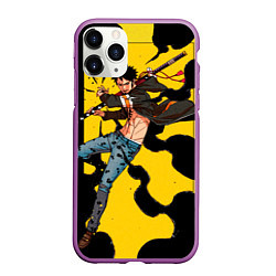 Чехол iPhone 11 Pro матовый Трафальгар Ло из One Piece, цвет: 3D-фиолетовый