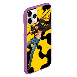 Чехол iPhone 11 Pro матовый Трафальгар Ло из One Piece, цвет: 3D-фиолетовый — фото 2