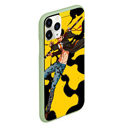 Чехол iPhone 11 Pro матовый Трафальгар Ло из One Piece, цвет: 3D-салатовый — фото 2