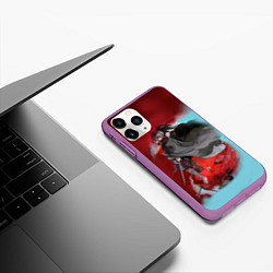 Чехол iPhone 11 Pro матовый ХЯККИМАРУ ДОРОРО DORORO, цвет: 3D-фиолетовый — фото 2