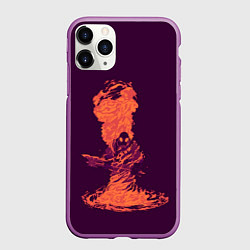 Чехол iPhone 11 Pro матовый Pyro in fire, цвет: 3D-фиолетовый