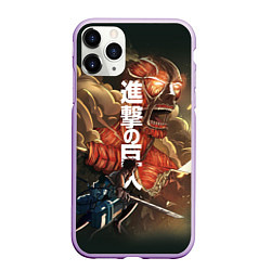 Чехол iPhone 11 Pro матовый Shingeki No Kyojin Леви Аккерман, цвет: 3D-сиреневый