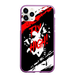 Чехол iPhone 11 Pro матовый FLY HIGH! Haikyu!!, цвет: 3D-фиолетовый