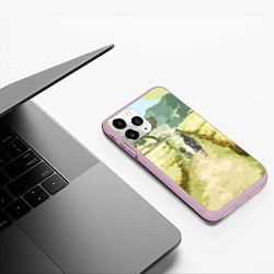 Чехол iPhone 11 Pro матовый ХЯККИМАРУ И ДОРОРО, цвет: 3D-розовый — фото 2