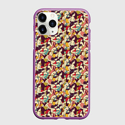 Чехол iPhone 11 Pro матовый Марафон, цвет: 3D-фиолетовый