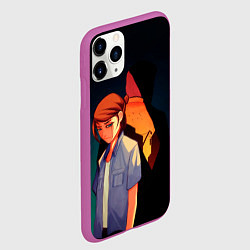 Чехол iPhone 11 Pro матовый Анимационные Элли и Джоел, цвет: 3D-фиолетовый — фото 2