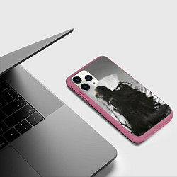 Чехол iPhone 11 Pro матовый STALKER 2 Gray, цвет: 3D-малиновый — фото 2