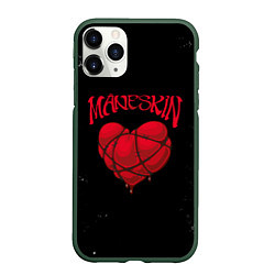 Чехол iPhone 11 Pro матовый Maneskin Монэскин Z, цвет: 3D-темно-зеленый