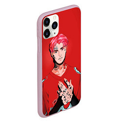 Чехол iPhone 11 Pro матовый Red Lil Peep, цвет: 3D-розовый — фото 2