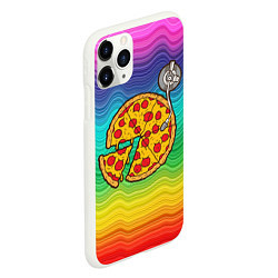 Чехол iPhone 11 Pro матовый D j Пицца, цвет: 3D-белый — фото 2