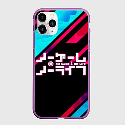 Чехол iPhone 11 Pro матовый NO GAME NO LIFE LOGO, цвет: 3D-фиолетовый
