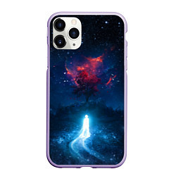 Чехол iPhone 11 Pro матовый Душа идущая в космос Soul space Z, цвет: 3D-светло-сиреневый