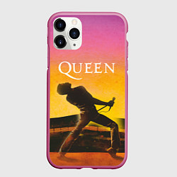 Чехол iPhone 11 Pro матовый Queen Freddie Mercury Z, цвет: 3D-малиновый