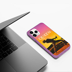 Чехол iPhone 11 Pro матовый Queen Freddie Mercury Z, цвет: 3D-фиолетовый — фото 2