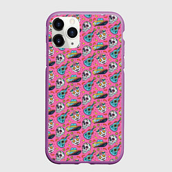 Чехол iPhone 11 Pro матовый День мертвых, цвет: 3D-фиолетовый