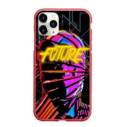 Чехол iPhone 11 Pro матовый Neon Future, цвет: 3D-красный