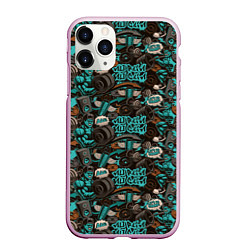 Чехол iPhone 11 Pro матовый Тяжелоатлет, цвет: 3D-розовый