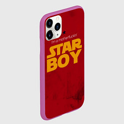 Чехол iPhone 11 Pro матовый The Weeknd - Star Boy, цвет: 3D-фиолетовый — фото 2