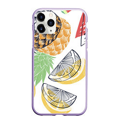 Чехол iPhone 11 Pro матовый Сочное настроение, цвет: 3D-светло-сиреневый