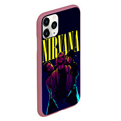 Чехол iPhone 11 Pro матовый Nirvana Neon, цвет: 3D-малиновый — фото 2