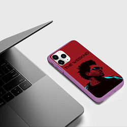 Чехол iPhone 11 Pro матовый The weeknd, цвет: 3D-фиолетовый — фото 2
