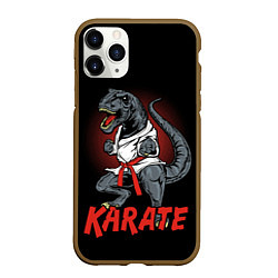 Чехол iPhone 11 Pro матовый KARATE T-REX, цвет: 3D-коричневый