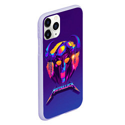 Чехол iPhone 11 Pro матовый Metallica Neon, цвет: 3D-светло-сиреневый — фото 2