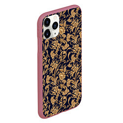 Чехол iPhone 11 Pro матовый Versace классические узоры, цвет: 3D-малиновый — фото 2