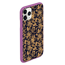 Чехол iPhone 11 Pro матовый Versace классические узоры, цвет: 3D-фиолетовый — фото 2