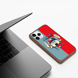 Чехол iPhone 11 Pro матовый Сопливый Тони Тони Чоппер One Piece, цвет: 3D-коричневый — фото 2