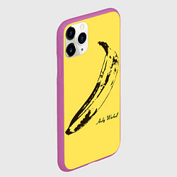 Чехол iPhone 11 Pro матовый Энди Уорхол - Банан, цвет: 3D-фиолетовый — фото 2